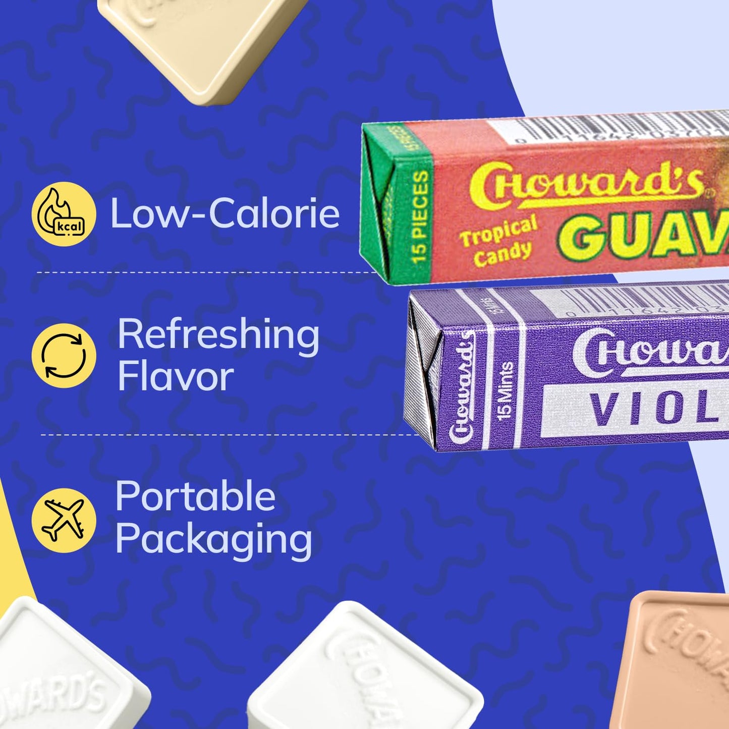 Choward'S Mints Candy Variety Pack | Violet, Spearmint, Peppermint, Guava, And Lemon | Bold Aromatic Flavors | Perfect For Lunch