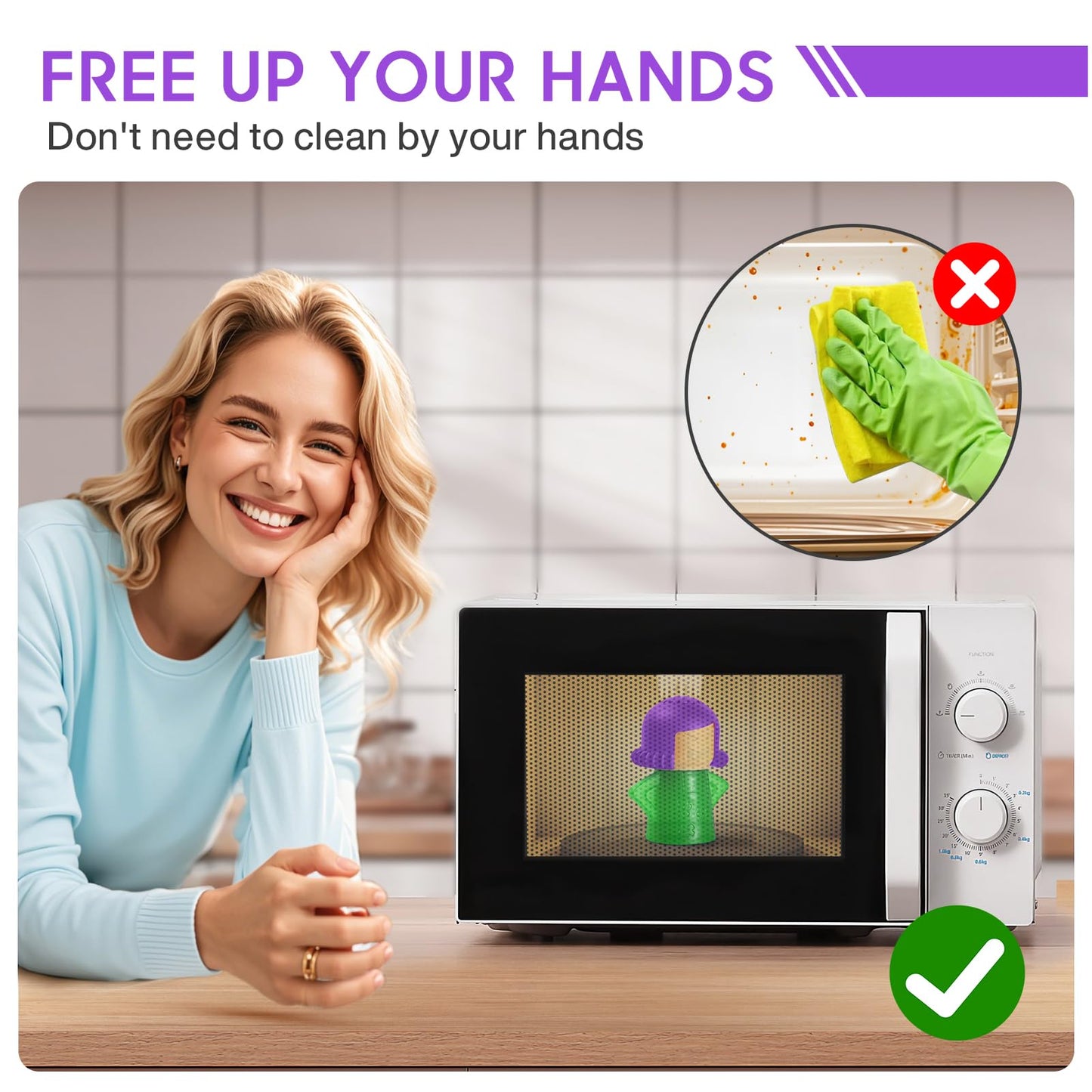 Spardar Angry Mama Microwave Oven Steam Cleaner, Microwave Cleaner Disinfects With Vinegar And Water For Kitchens, The Fun And E