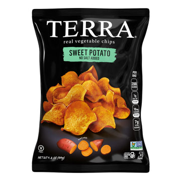 Terra Sweet Potato Vegetable Chips, No Salt Added, 1.2 Oz (Pack Of 24)