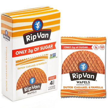 Rip Van Wafels Dutch Caramel & Vanilla Wafel Cookies, 4.64 Oz