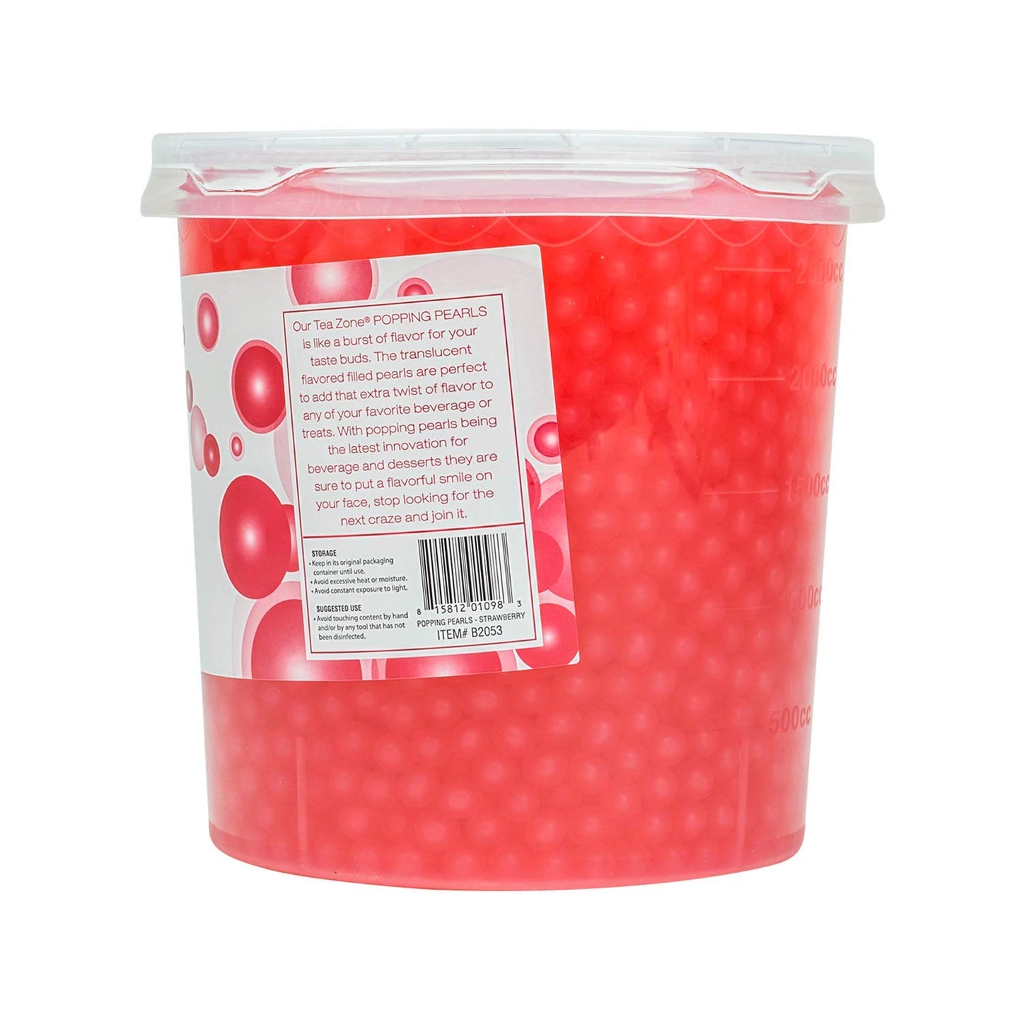 TEA ZONE Strawberry Popping Pearls for Boba Tea, 7 Pounds, Model B2053