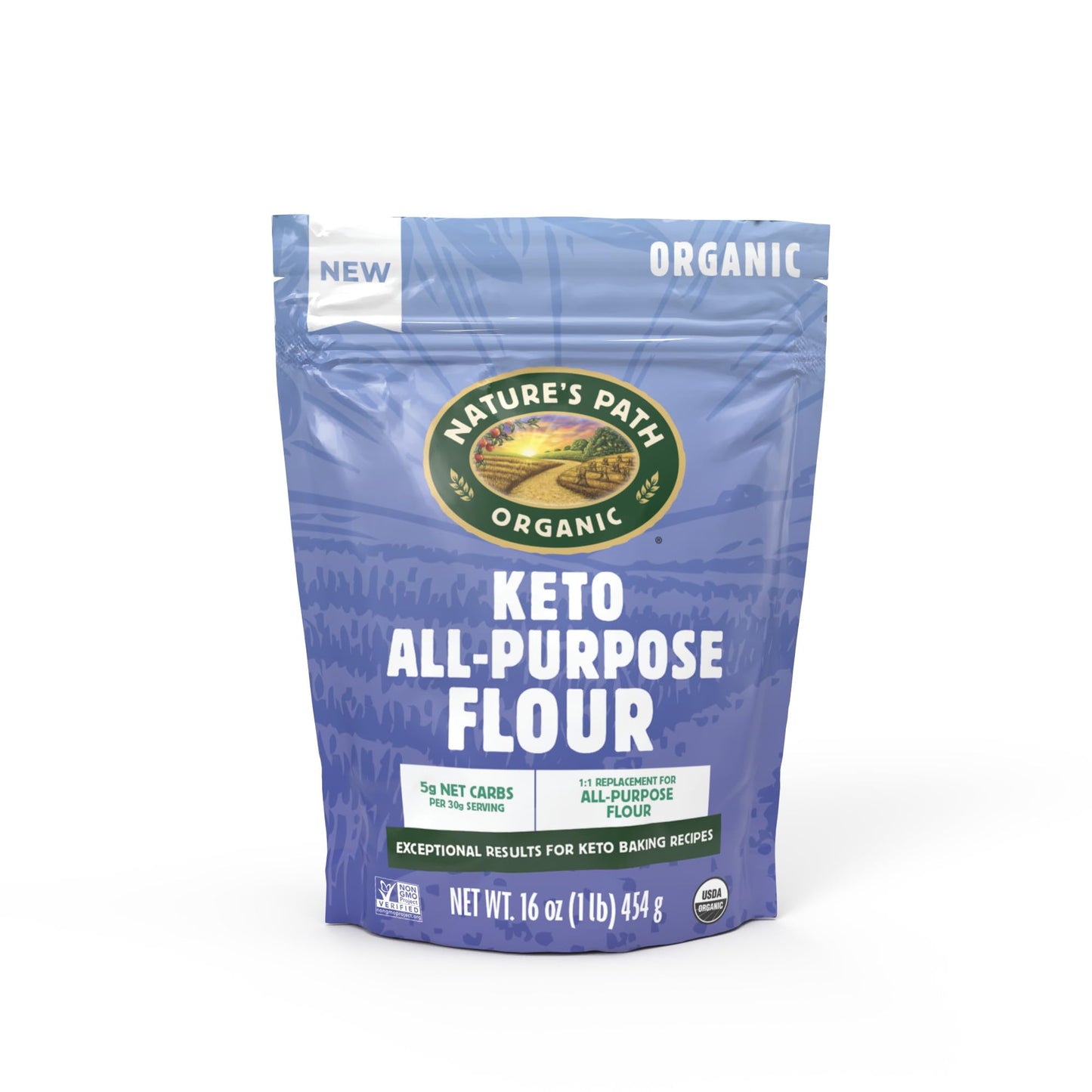 Natures Path Organic Keto All-Purpose Flour, 16 oz (Pack of 1), Non-GMO