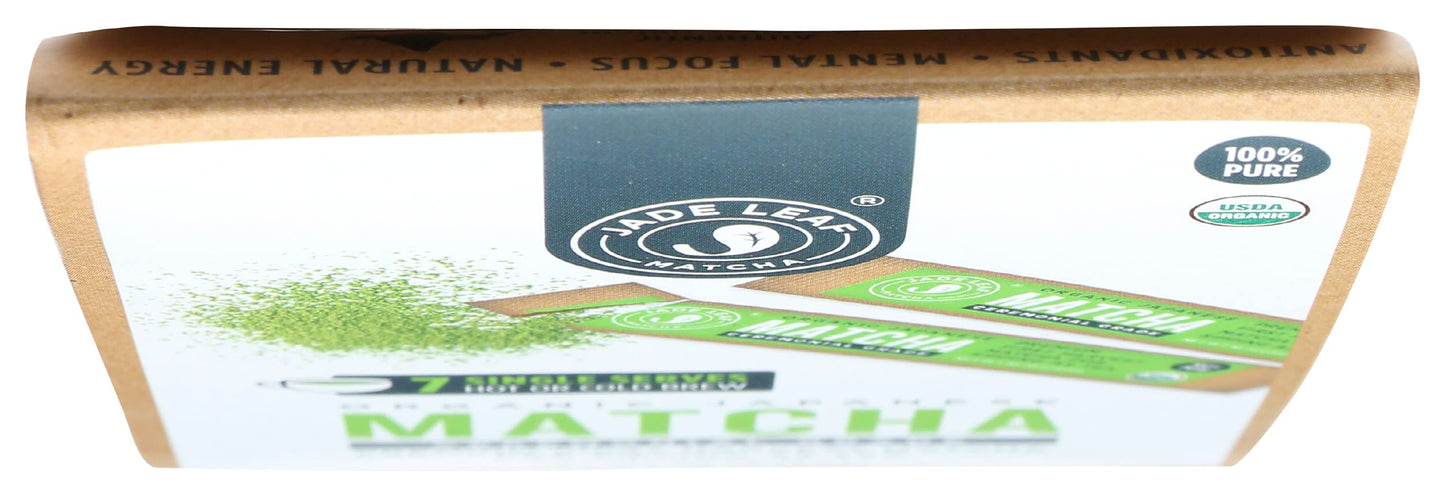 Jade Leaf Matcha Organic Ceremonial Grade Japanese Matcha 7 Count, 7 Gr