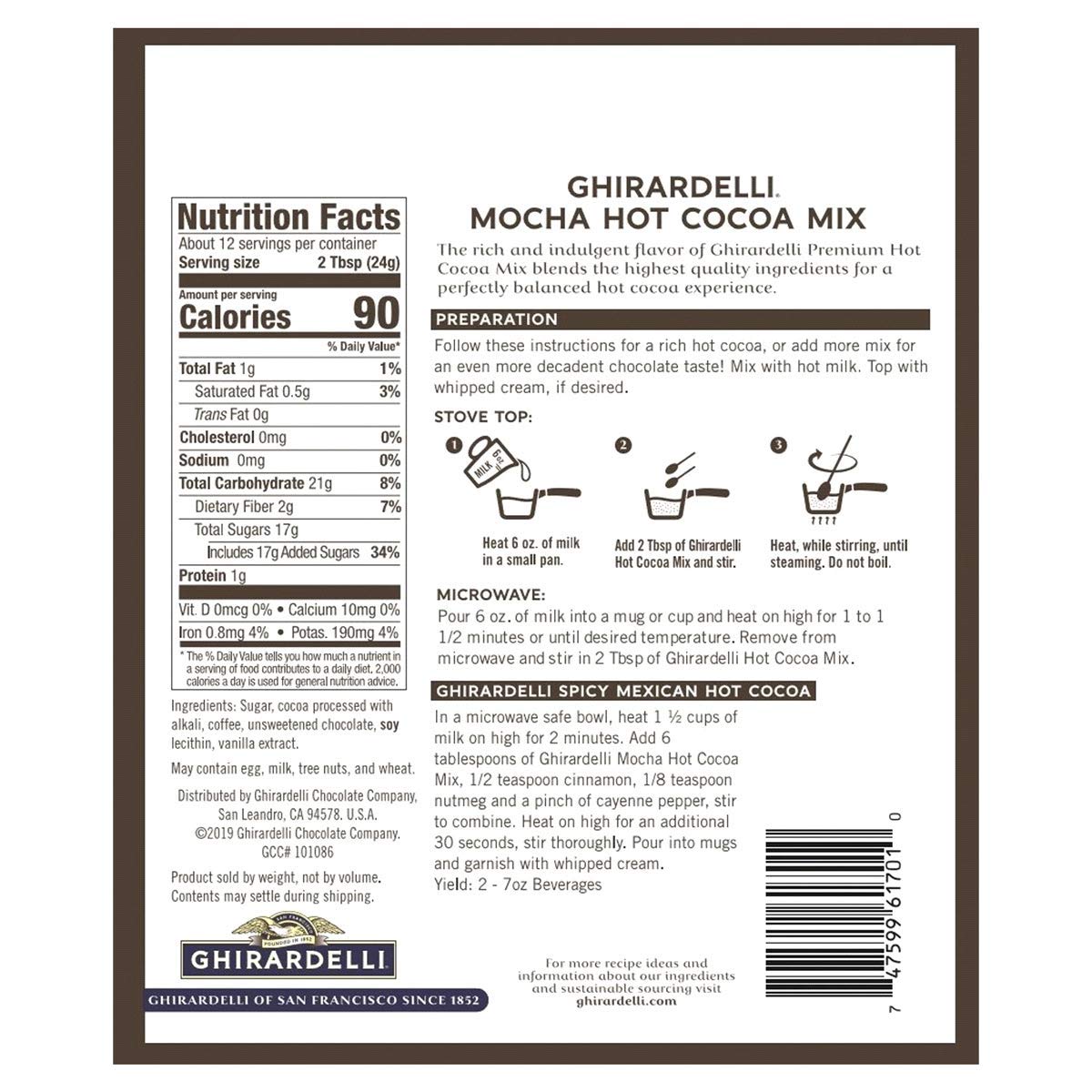 Ghirardelli Hot Cocoa Mix Mocha (Pack Of 2)