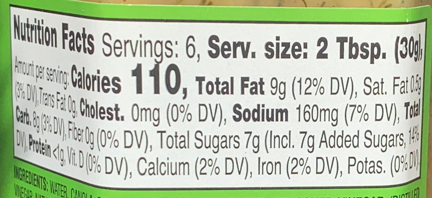 Trader Joe Sweet Mustard Dill Sauce, 6.34 Ounces (180 Grams)
