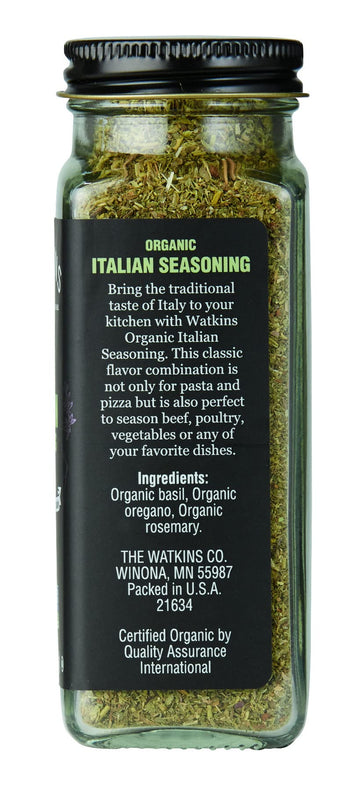 Watkins Gourmet Organic Spice Jar, Italian Seasoning, 1.1 Oz, Pack of 1