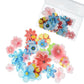 Yocity 70Pcs Edible Flowers Cake Toppers Edible Flowers Cupcake Topper Luau Hawaii Flowers Wafer Paper Flower Cake Decorations F