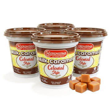 La Seren?sima Dulce de Leche - Authentic Milk Caramel Spread from Argentina - Gluten-Free Creamy Caramel Sauce for Baking  Desserts - Rich Flavor for Pancakes  Waffles - 14.1 Ounce (Pack of 4)