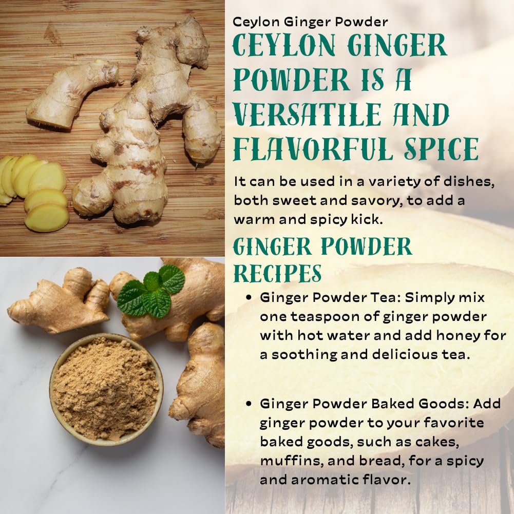 Tropical Goodness Ground Ginger Powder Organic 16Oz (1Lb), Usda & Kosher Certified, Authentic Tropical Flavour, Non-Gmo, Gluten-