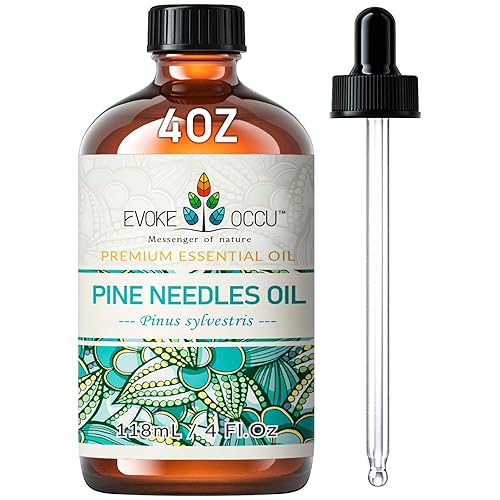 Evoke Occu Pine Needle Essential Oil 4 Oz, Pure Pine Needle Oil For Home Diffuser Massage Fragrance Diy Candle Soap Making- 4 Fl