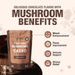 Mushroom Coffee Alternative 14 In 1 - 30 Servings, Cacao With 800Mg Mushrooms - Lion'S Mane, Reishi, Maitake, Turkey Tail, Chaga