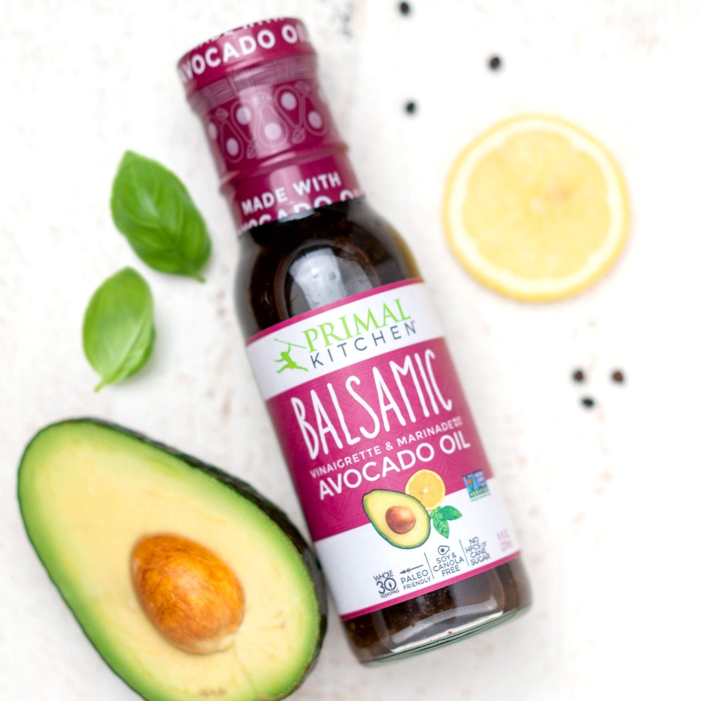 Primal Kitchen Italian Dressing, Balsamic Vinaigrette, And Greek Dressing & Marinade, Made With Avocado Oil, 8 Fluid Ounces, Variety Pack Of 3