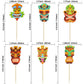 Gyufise 36Pcs Tiki Tribal Masks Cupcake Toppers Hawaiian Tropical Tiki Totem Cupcake Picks Summer Hawaiian Aloha Tropical Birthd