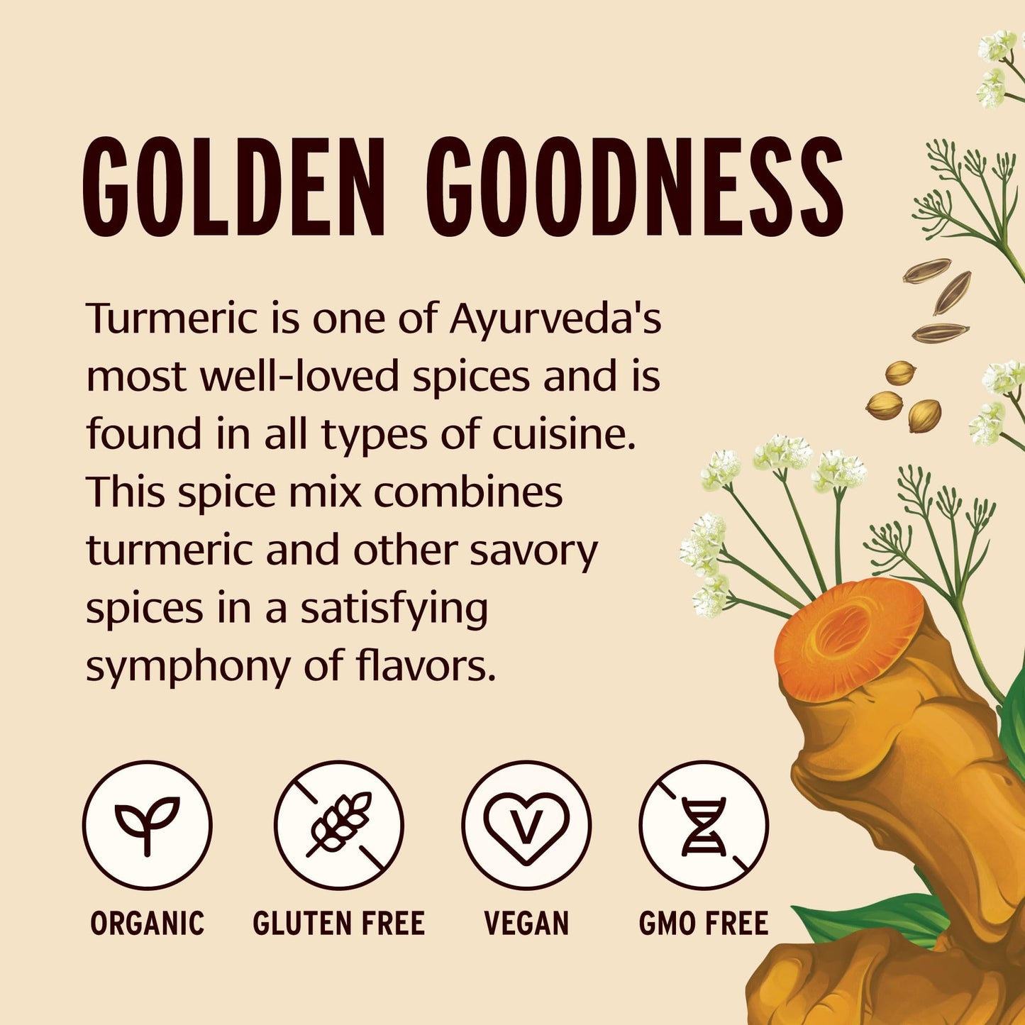 Banyan Botanicals Turmeric Masala Spice Mix - Organic Ayurvedic Spice Blend - Warming & Savory Cooking Spices With Organic Turme