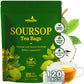 Soursop Leaf Herbal Tea (Graviola) - Caffeine & Sugar Free  120 Count