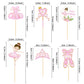 Ercadio 24 Pack Ballerina Tutu Cupcake Toppers Pink Ballet Girl Cupcake Toppers Ballet Happy Birthday Cupcake Picks For Ballerin