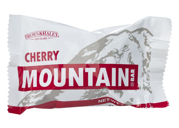 Brown & Haley Cherry Mountain Bar - Chocolate Candy With Peanuts And Creamy Cherry Center - Individually Wrapped Candy - Bite Size Chocolate Bars With Peanut Pieces - Case Of 15-1.6 Oz
