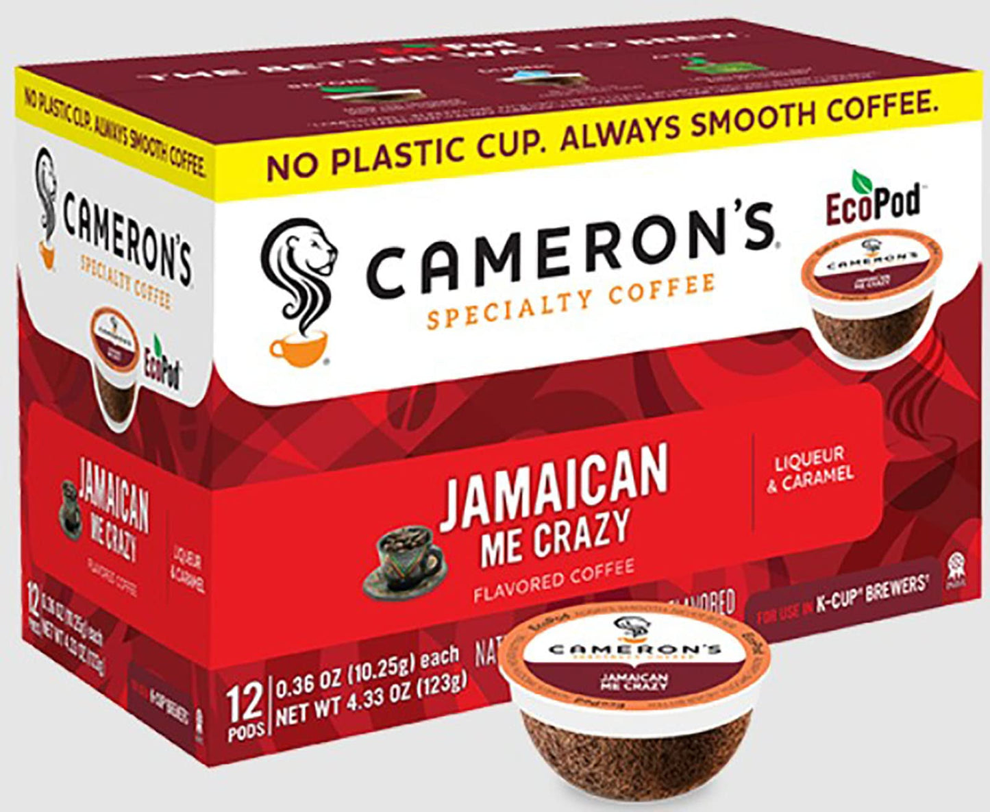 Camerons Coffee Single Serve Pods, Flavored Jamaican Me Crazy, 12 Count, Pack of 1