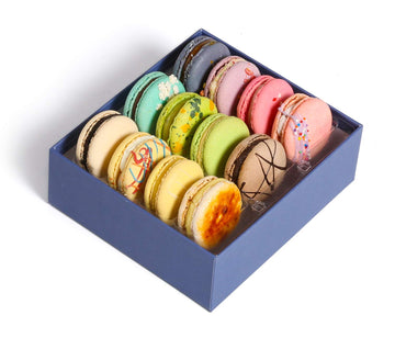 French Macaroons Premium Cookies Chocolate Gift Box Basket Snacks Food Care Package For College Students Mothers Day Kids Gradua
