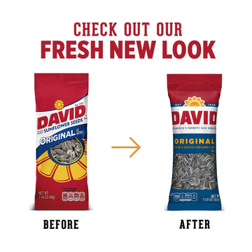 David Roasted And Salted Sunflower Seeds, Original Flavor, 1.625Oz.