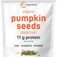 Organic Pumpkin Seeds  4lbs | Raw  Unsalted  & Shelled - Whole Pepitas | Pumpkin Seeds to Eat | Great for Baking  Smoothies  & Salad Toppings | Natural Source of Essential Fatty Acids  Protein  & Iron