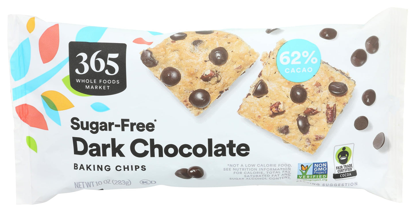 365 by Whole Foods Market, Sugar Free Dark Chocolate Chips, 10 Ounce