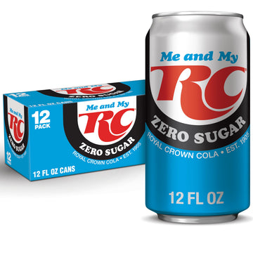 RC Cola Zero Sugar Soda, 12 fl oz Cans, 12 Pack