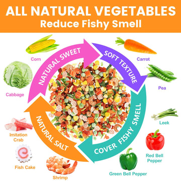 Yimi Dried Seafood Mix Ramen Toppings - 10 Dehydrated Vegetables & Shrimp, 9 Ounce, Ideal for Instant Noodles