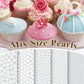 Twisweet White Pearl Sprinkles for Cake Decorating, Edible Sugar Pearls for Baking, Mix Size, Cake Topper Cupcake Cookie Ice Cre