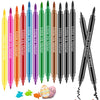 Edible Markers for Cookie Decorating- 12PCS Edible Marker Food Coloring Pens Set Drawing Double Side Writers Tools for Kids DIY 