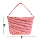 Easter Pink Oval Willow Basket (70 Ct) Filled With Treats, Snacks, Candy, Peelable Gummies, Marshmallow Gummies, Bunny And More,