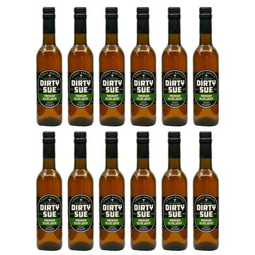 Dirty Sue Premium Olive Juice - 12.69 oz Glass Bottles, Pack of 12