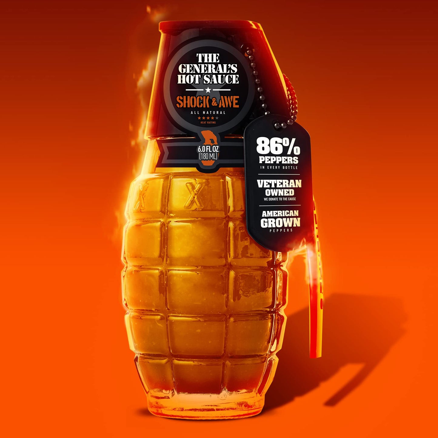 The General'S Hot Sauce Heat Seeker: Three 6 Oz Bottles Of Gourmet Hot Sauce Made With American-Grown Cayenne And Habanero Peppe