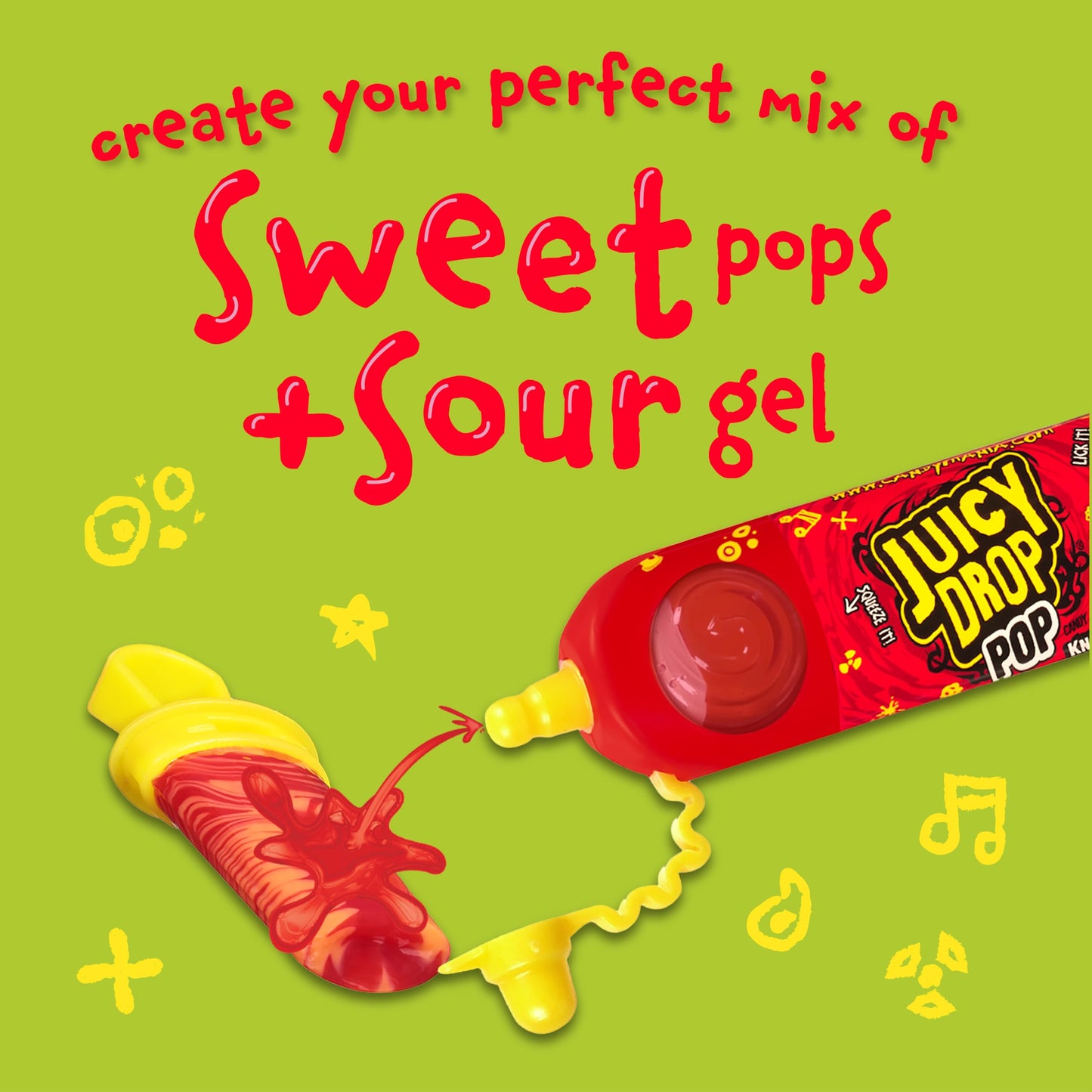 Juicy Drop Individually Wrapped Halloween Sour Bulk Candy Lollipops - 9 Ct Hard Candy with Sour Gel In Assorted Flavors, Fun Can