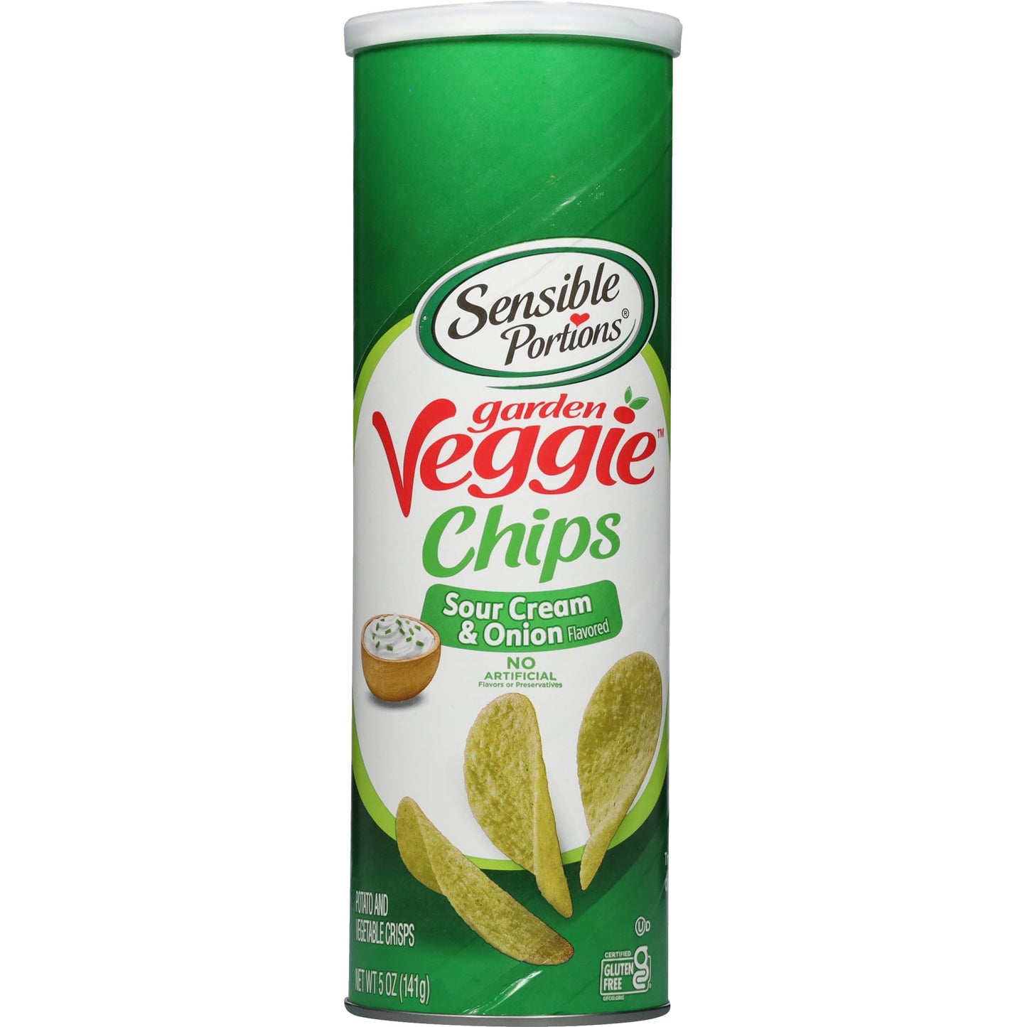 Sensible Portions Stacked Garden Veggie Chips, Sour Cream & Onion, 5 Oz (Pack Of 12)