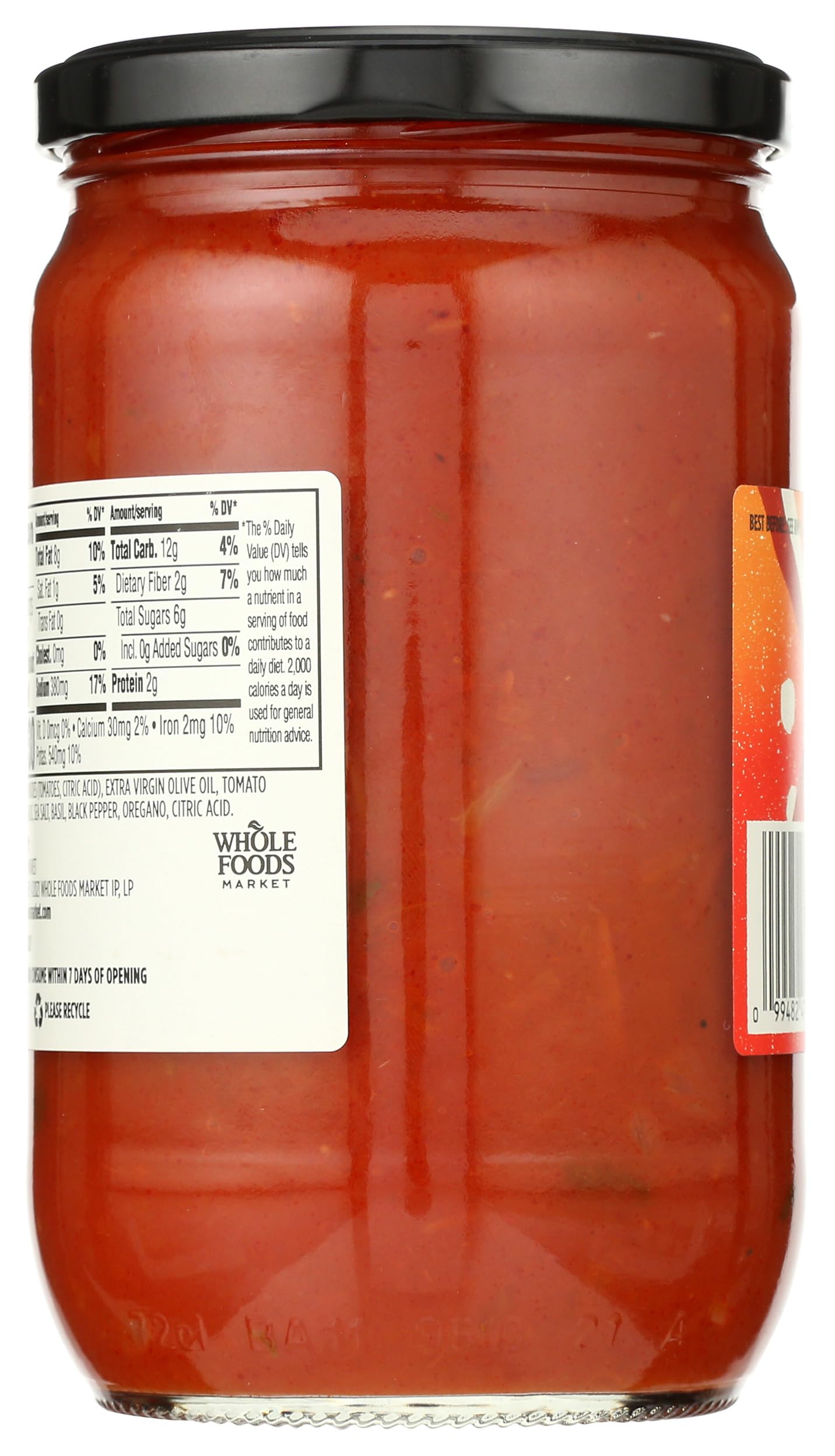 Whole Foods Market Marinara Pasta Sauce, 24.3 Oz
