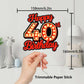 Happy 40Th Birthday Cake Topper Fluorescent Flashing Night Out Hen Movie Nightclub Theme Decor Supplies Boy Girl Happy Birthday