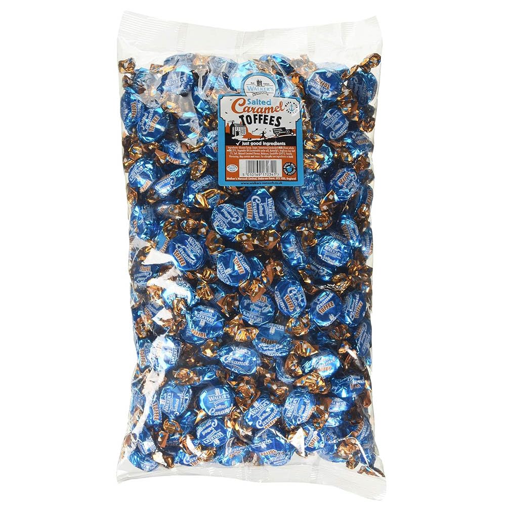 Walkers' Nonsuch Salted Caramel Toffees Bulk Bag | Traditional British Candy with Butter & Whole Milk | Sweet & Salty Treat | In