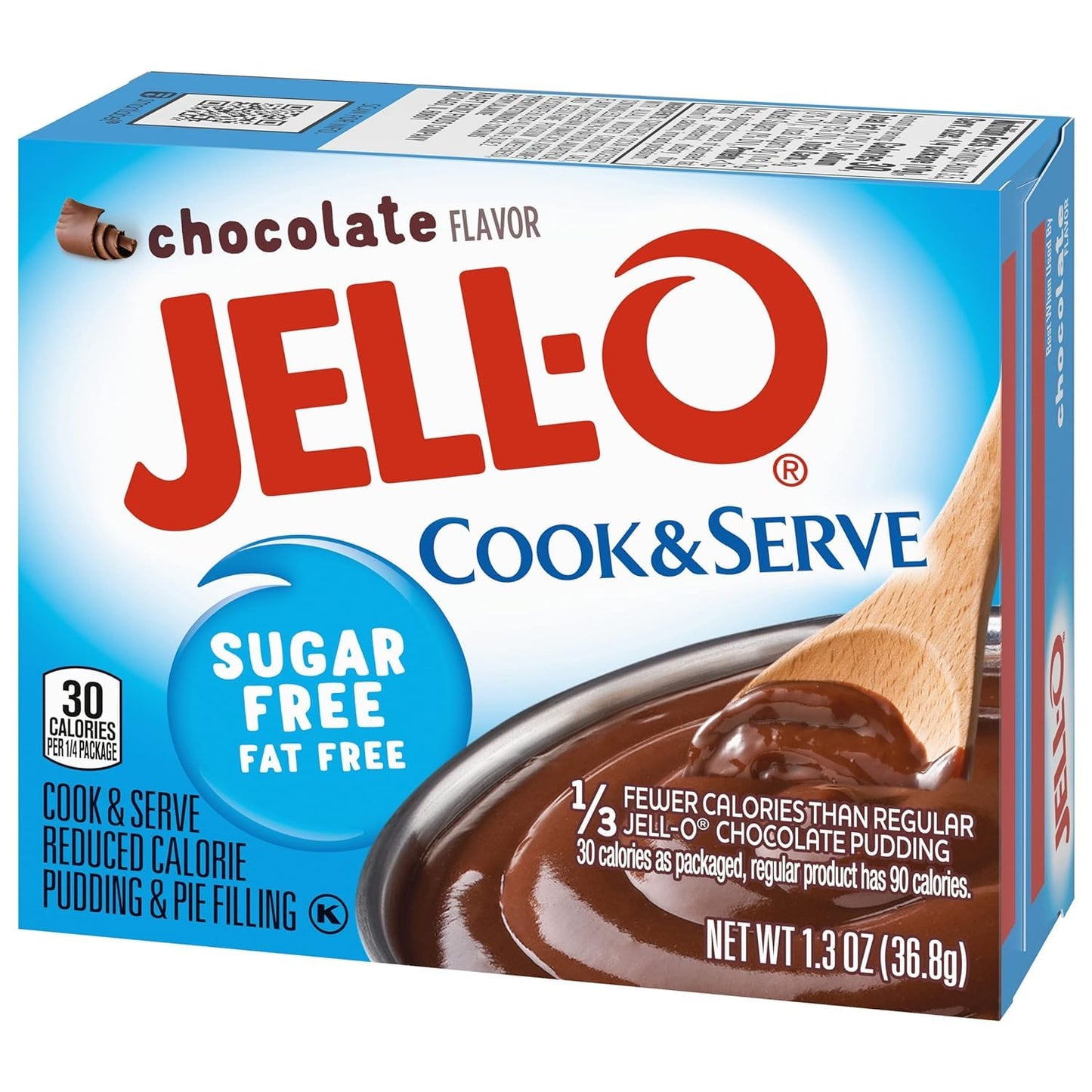 Jell-O Chocolate Pudding, Cook & Serve, Sugar Free, 1.3 Ounce Box, 3 Packs