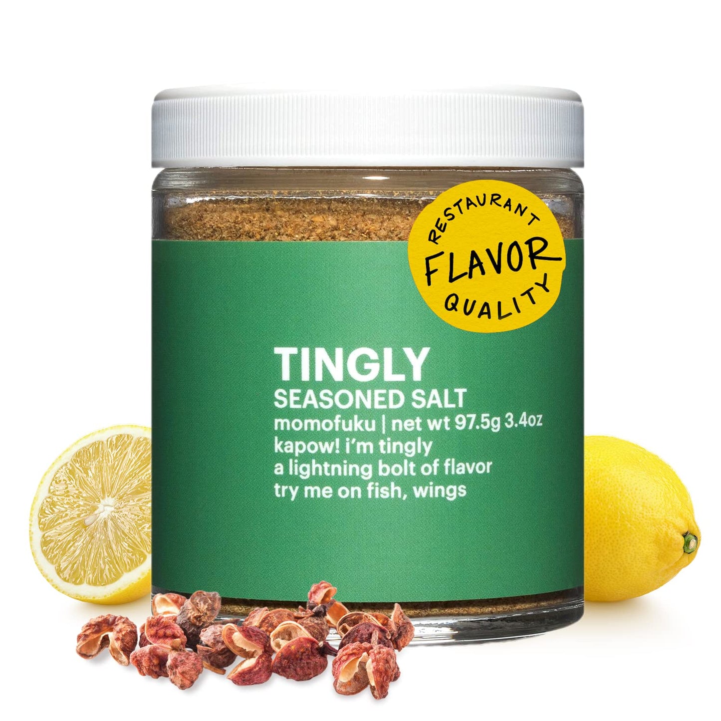 Momofuku Tingly Seasoned Salt by David Chang, (3.4 Ounces), Umami Seasoning for Fish & Chicken Wings, Chef Made for Cooking, Ext
