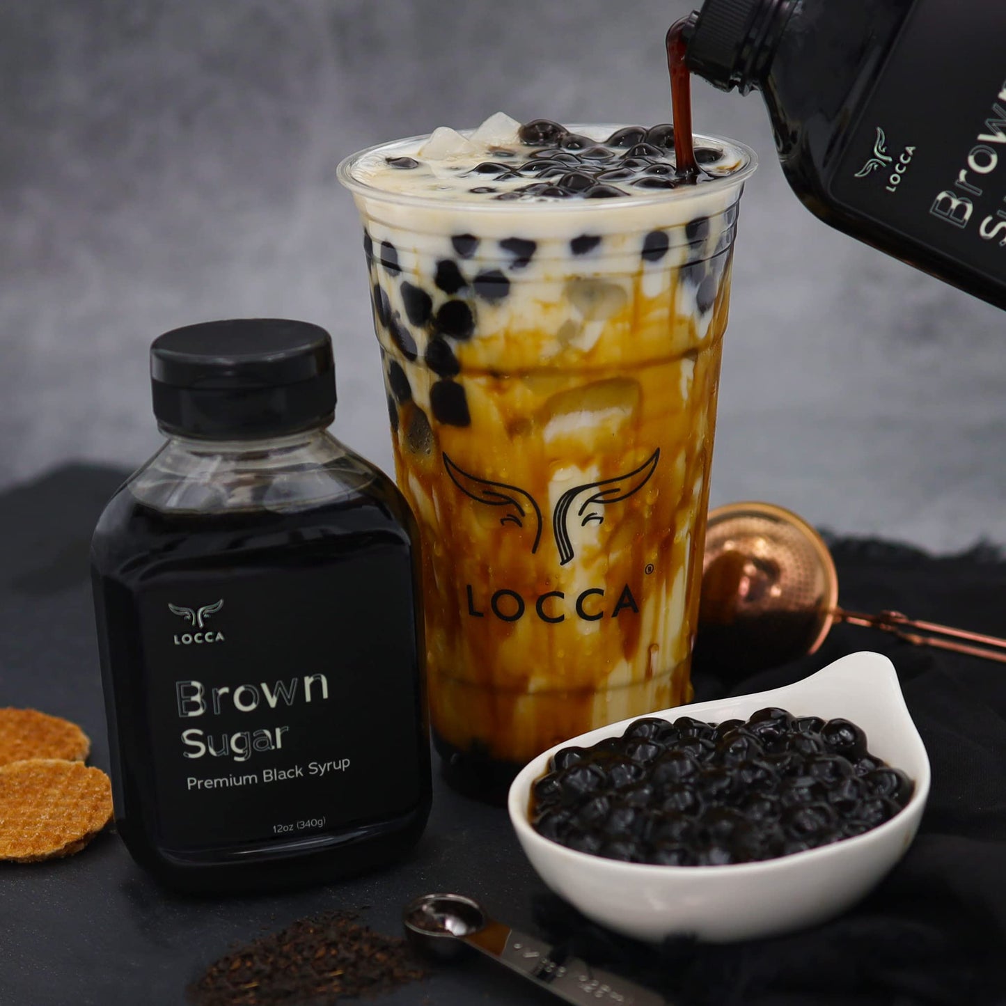 Brown Sugar Boba Tea Kit With Boba Pearls | Brown Sugar Syrup Bubble Tea Kit | Brown Sugar Boba Boba Kit Up To 40 Drinks | Brown