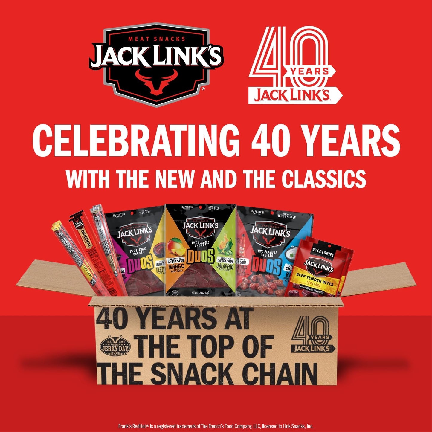 Jack Links Duos Gift Box - Includes Beef Jerky, Chicken & Tender Bites, & Sticks, Protein Gift For Men, Dad, Or Meat Lovers, Per