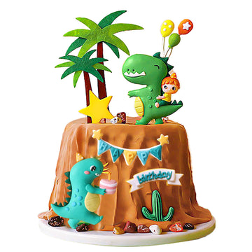 Gyufise 10 Pack Dinosaur Cake Decorations Dinosaur Babyshower Happy Birthday Cupcake Topper Dinosaur Cake Toppers For Kids Birth