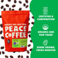 Peace Coffee Morning Glory Signature Blend | 5 Lb Whole Bean Light Roast | Organic Fair Trade | Smooth, Mild Flavor | Shade Grow