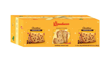 Bauducco Mini Panettone Assorted - Classic, Chocolate Chips, and Vanilla - Moist & Fresh, Traditional Italian Recipe 8.4oz (Pack