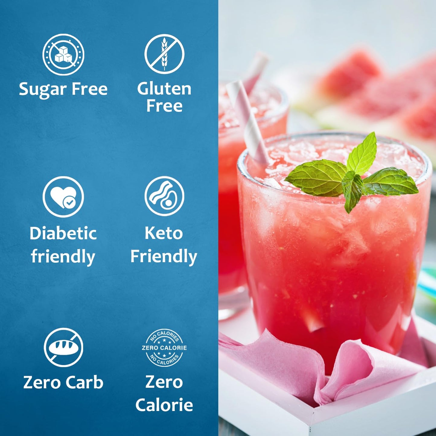 Syruvia Sugar Free Watermelon Syrup For Drinks, 25.4 Ounces Watermelon Flavoring Syrup With Pump
