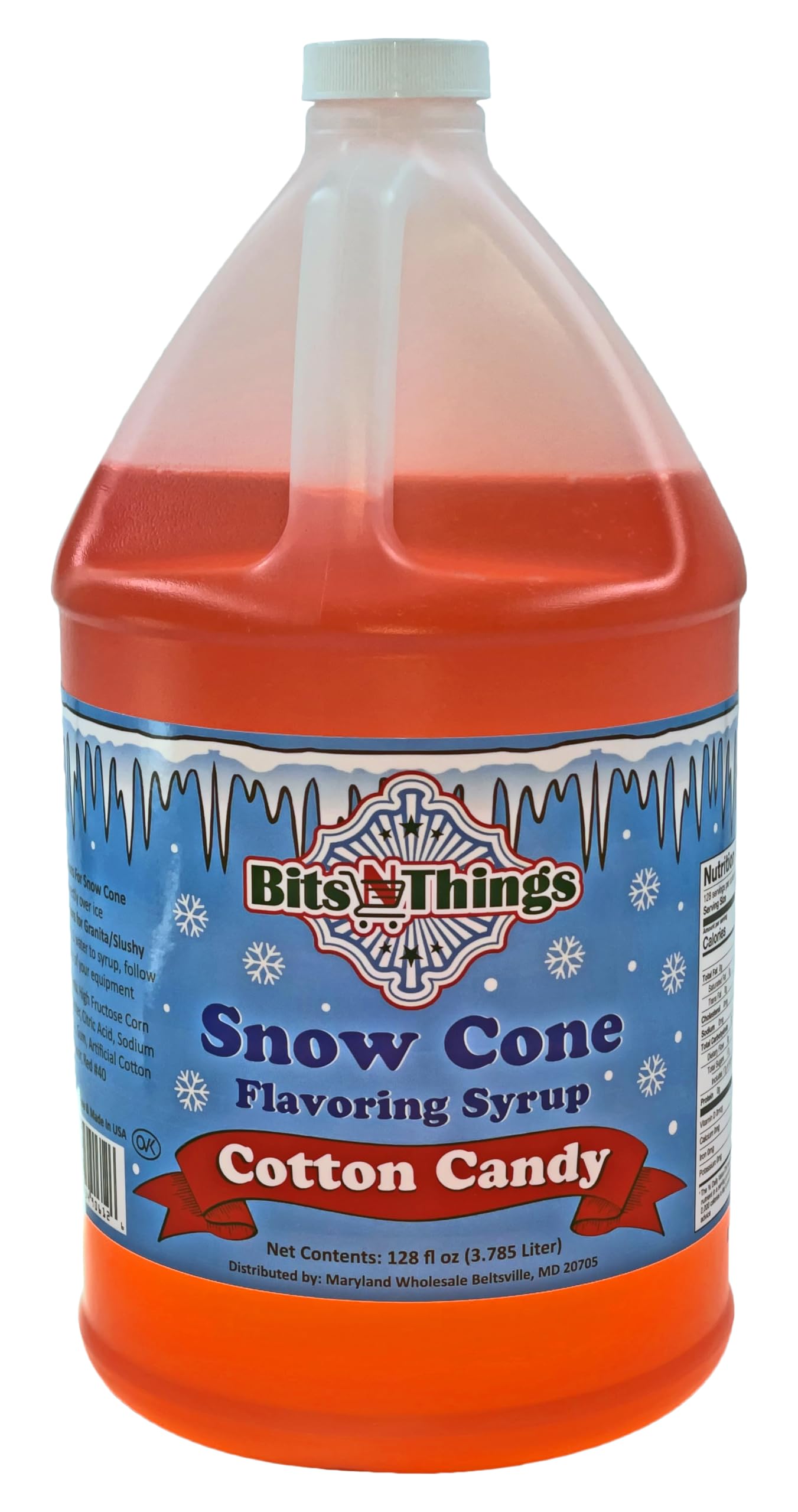 Bits N Things Carnival Flavoring Syrup - Gluten-Free Cotton Candy - 128 Fl Oz