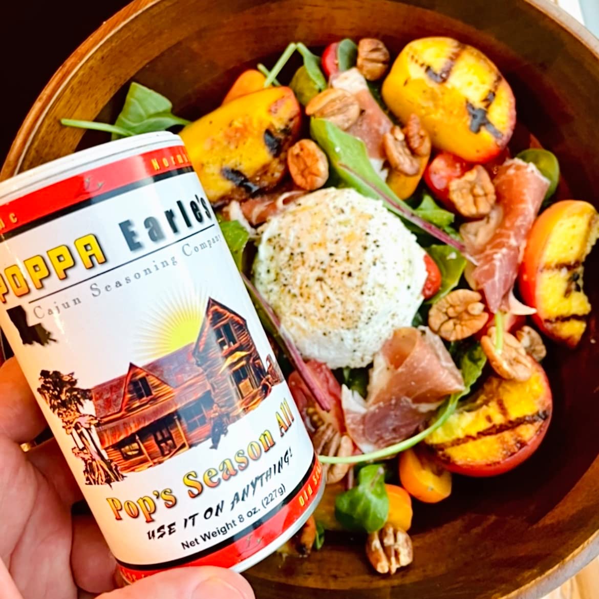 Poppa Earle's Seasoning (Cajun Seasoning Company) Gluten Free and No MSG All Purpose Seasoning ''Pops Season-all'' Pack of 3 (8)