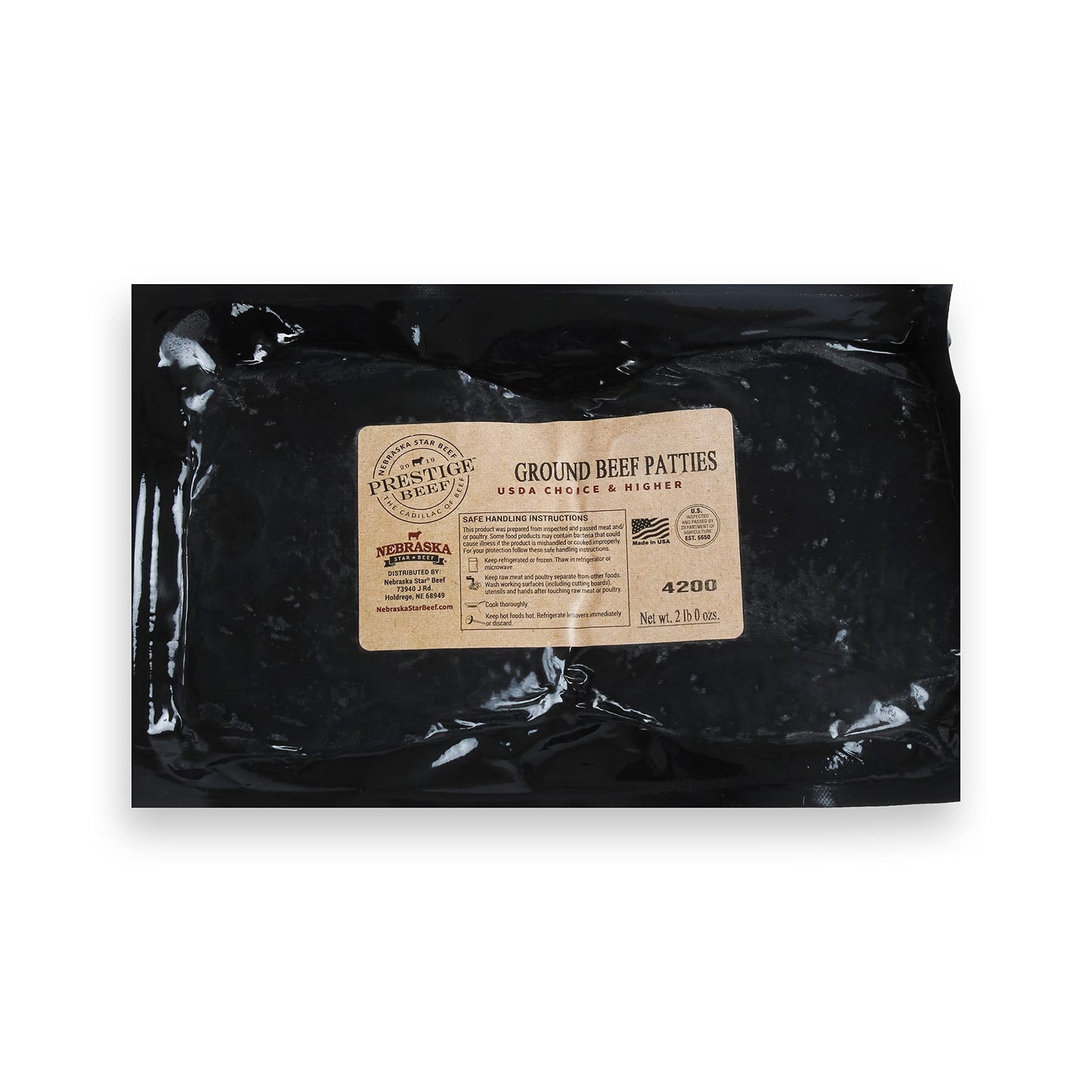 Nebraska Star Beef 1/2 Lb Prestige Angus Ground Beef Patties (8X 1/2Lb Patties)