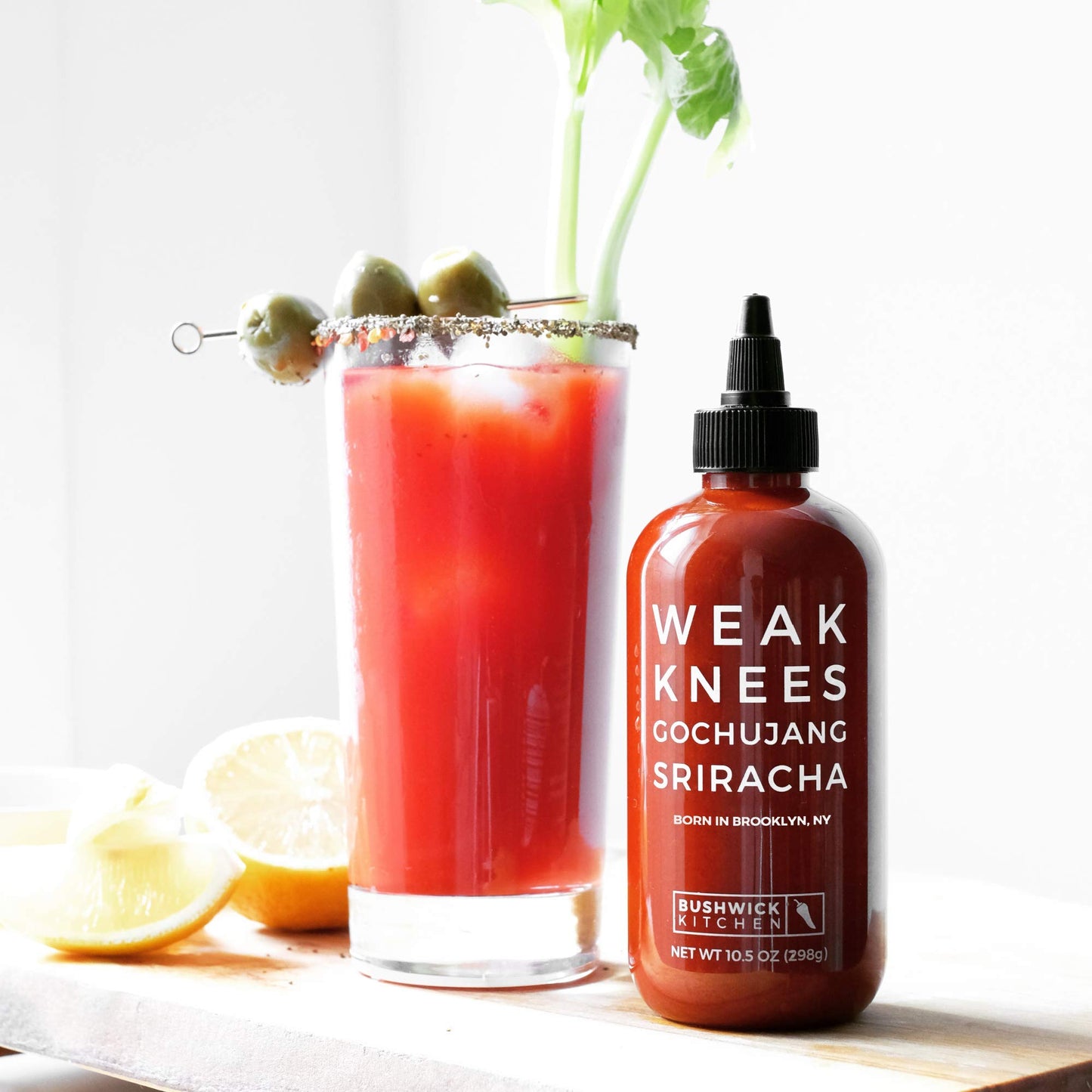 Bushwick Kitchen Gochujang Sriracha Hot Sauce, 10.5oz Squeeze Bottle, Bold Korean Flavor, Model 30